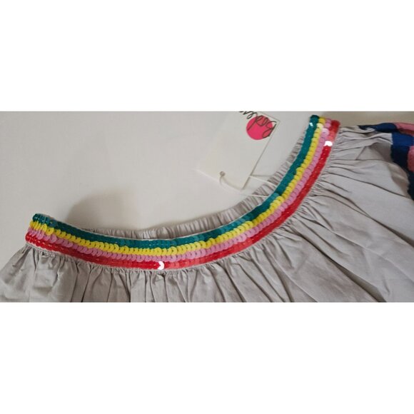 Mini Boden 9-10 NEW NWT Sequin Woven Rainbow Star Skirt - Picture 3 of 4